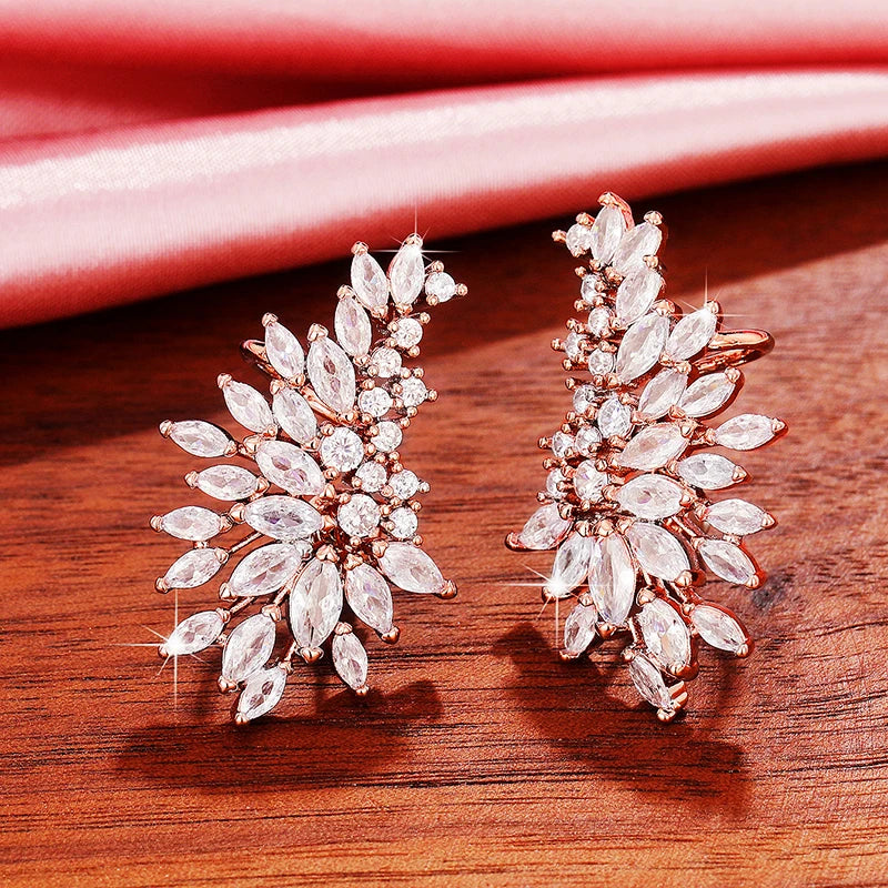 Full Paved Dazzling Crystal Zirconia Earrings