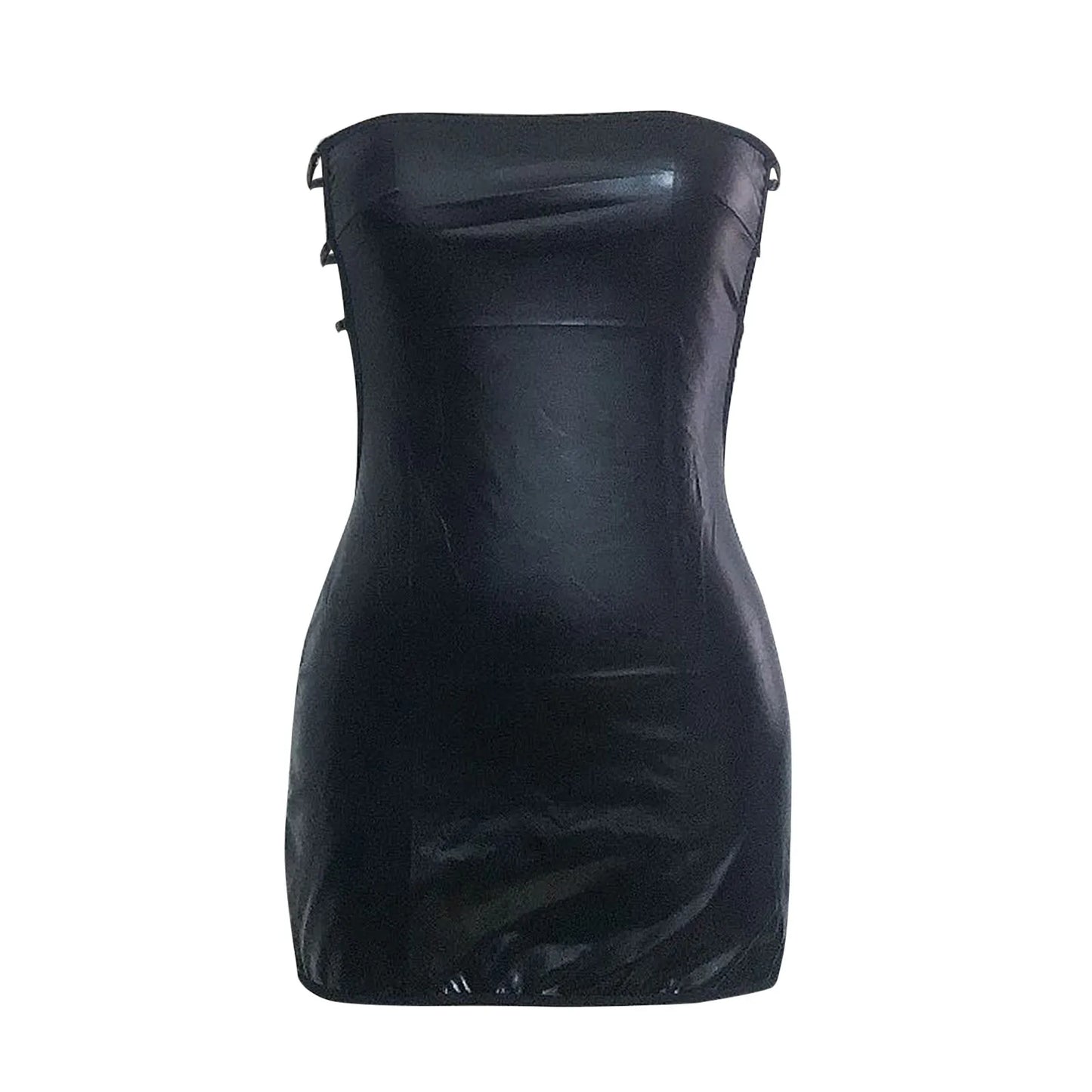 Faux Leather Mini Dress