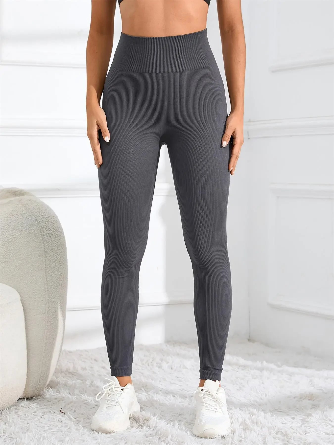 High Waist Ribbed Leggings