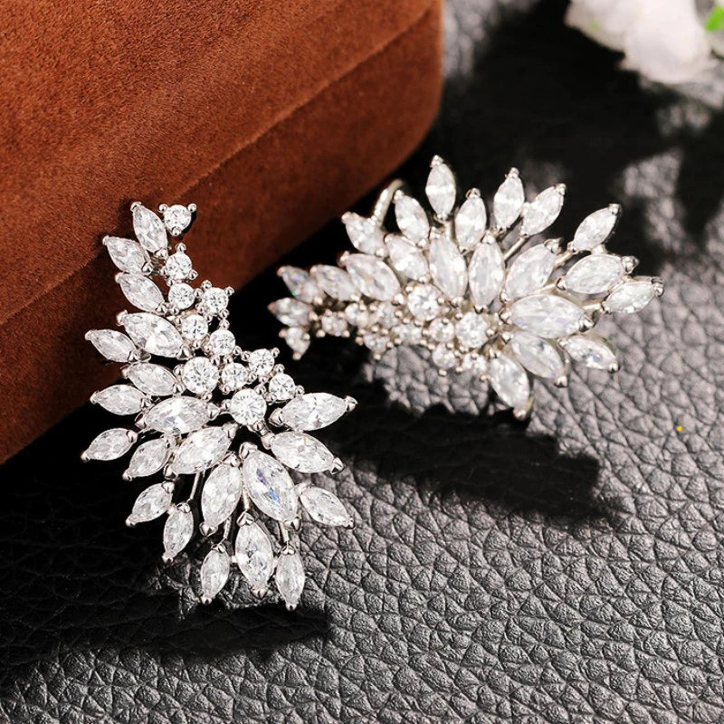 Full Paved Dazzling Crystal Zirconia Earrings