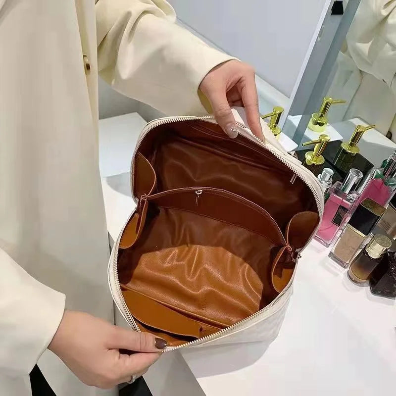 Luxury Leather Portable Makeup Bag