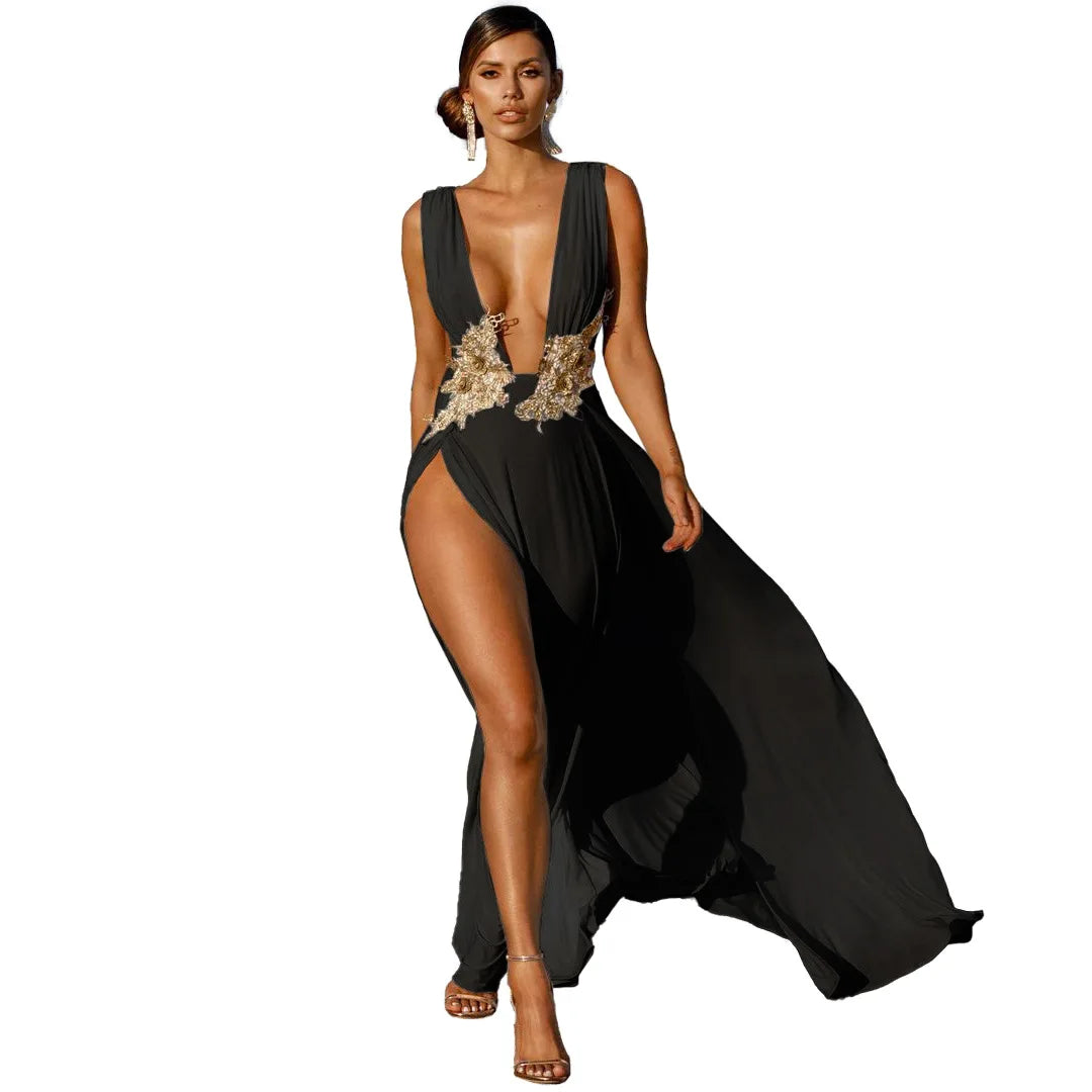 Roman Style Slit Dress