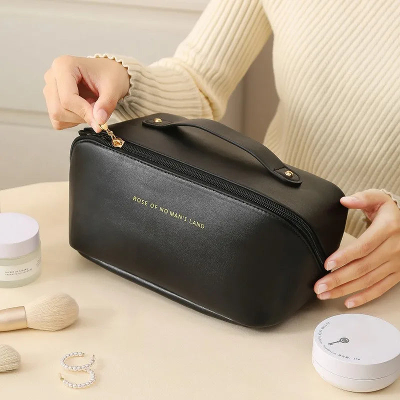 Multi Functional Leather Makeup Bag