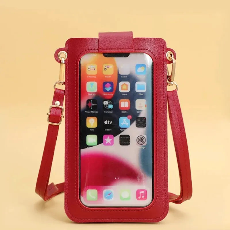 Women Leather Crossbody Phone Bag