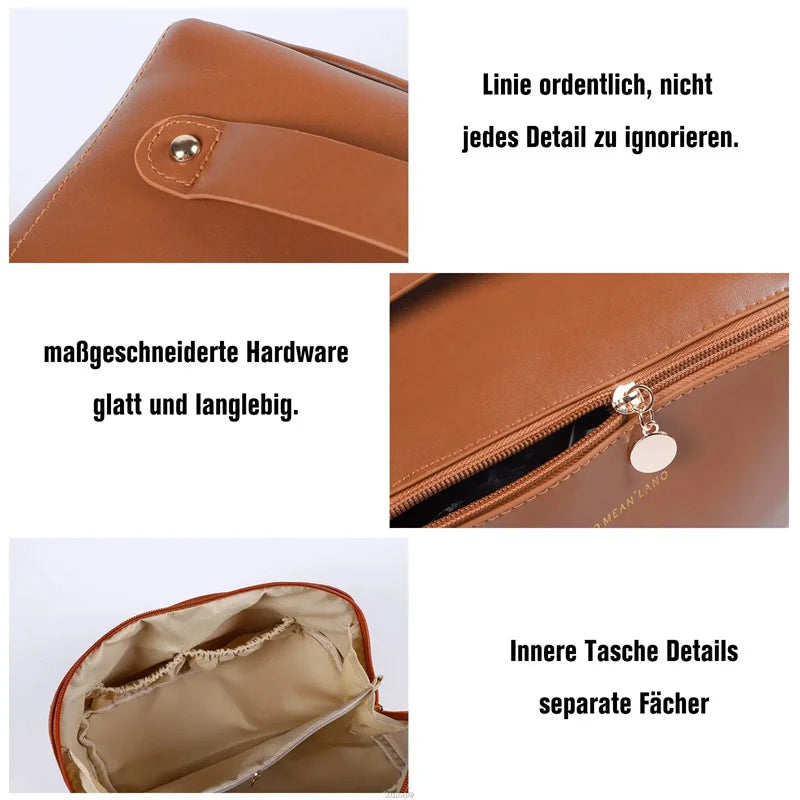 Leather Large Capacity Travel Makeup Bag