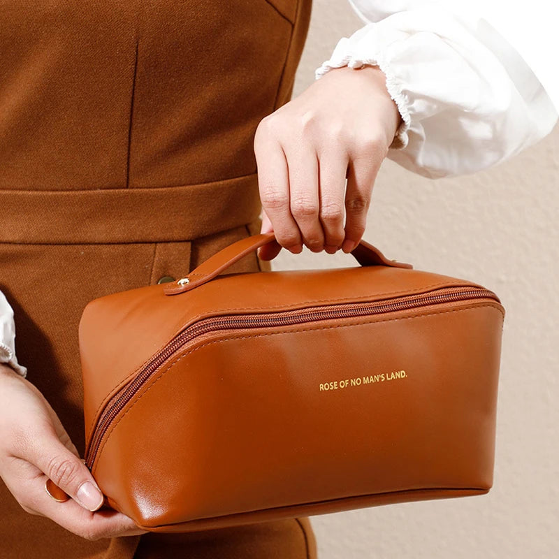 Multi Functional Leather Makeup Bag