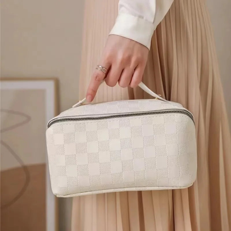 Luxury Leather Portable Makeup Bag