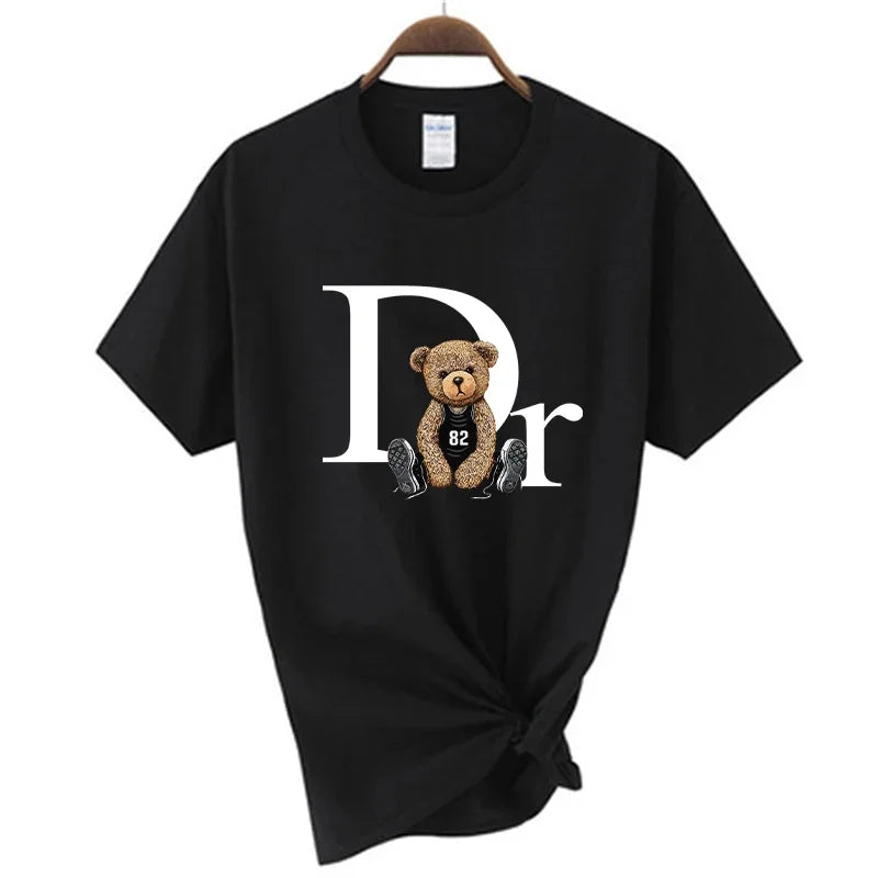 Luxury Bear Print Women T-shirt