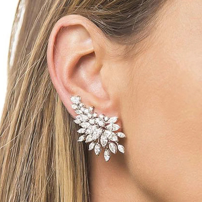 Full Paved Dazzling Crystal Zirconia Earrings