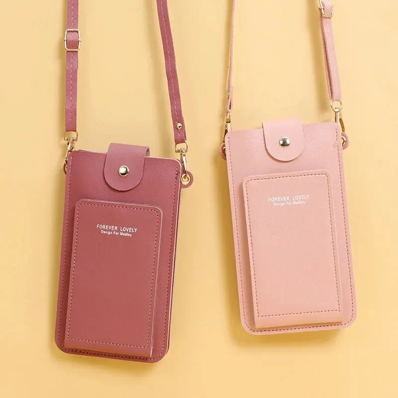 Women Leather Crossbody Phone Bag