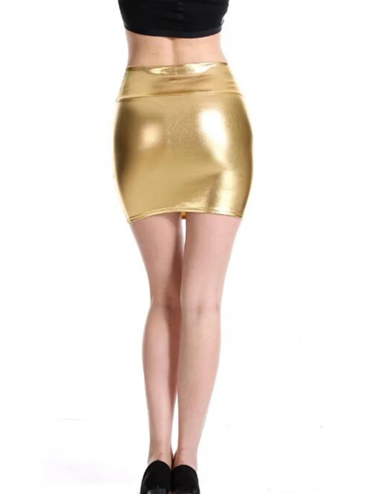 Metallic Short Skirt