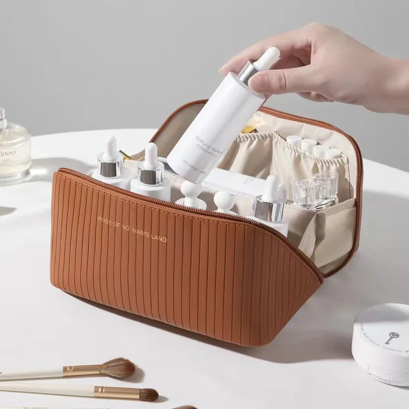 Luxury Leather Portable Makeup Bag