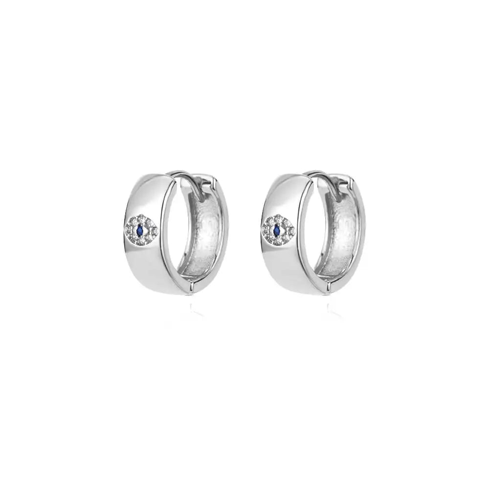 Gold Plated Evil Eye Earrings for Women