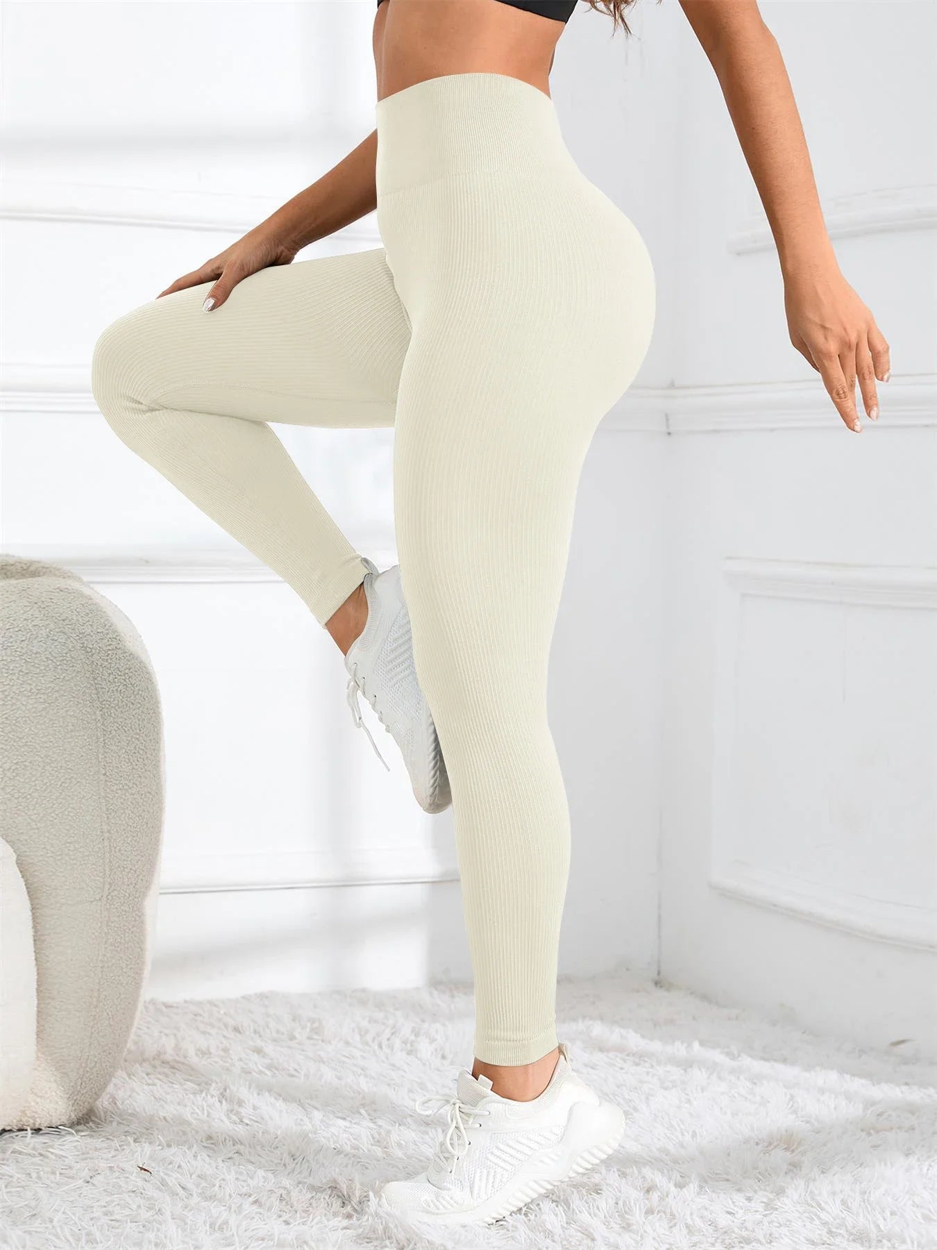 High Waist Ribbed Leggings