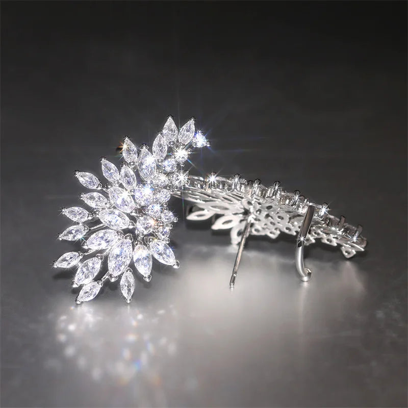 Full Paved Dazzling Crystal Zirconia Earrings