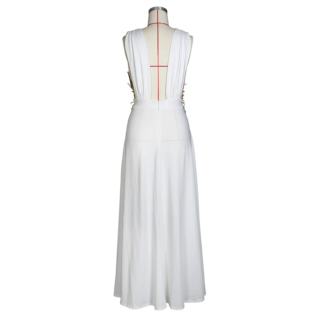 Roman Style Slit Dress