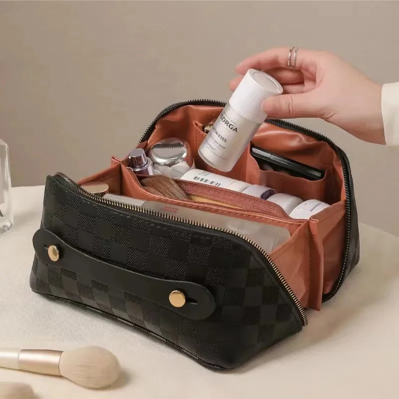 Luxury Leather Portable Makeup Bag