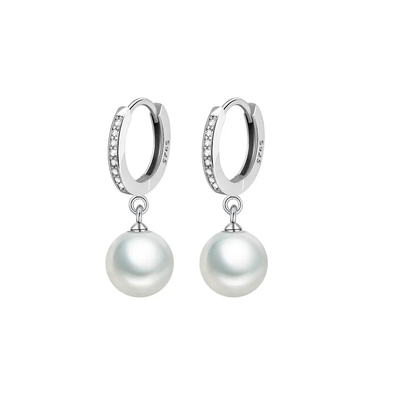 Pearl Earrings Natural Freshwater Pearl Silver