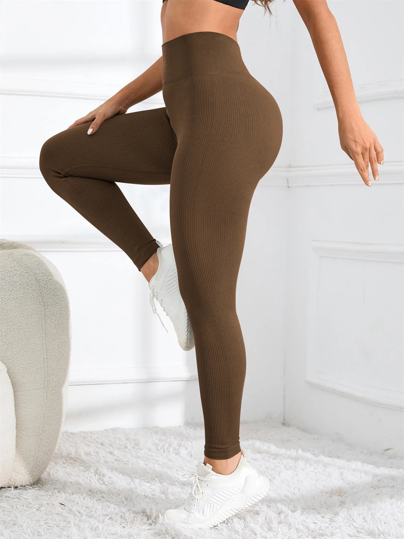 High Waist Ribbed Leggings