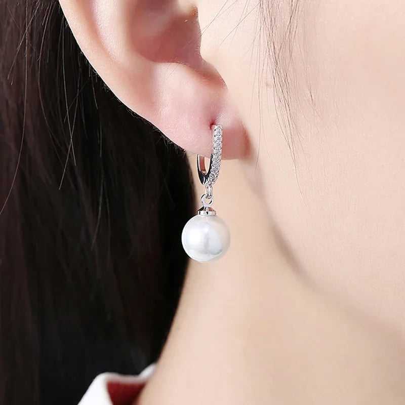 Pearl Earrings Natural Freshwater Pearl Silver