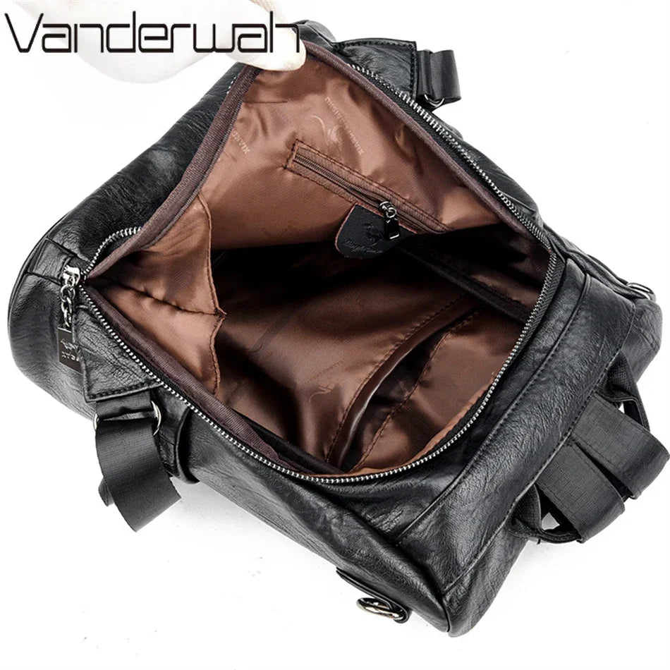 Women's Crocodile Pattern Backpack Leather