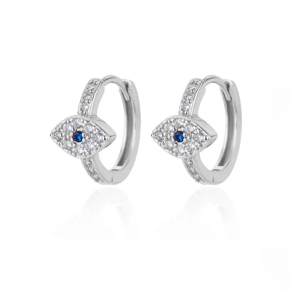 Gold Plated Evil Eye Earrings for Women