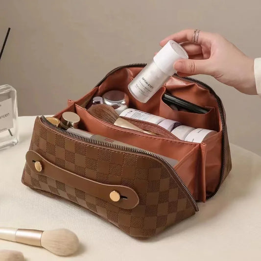Luxury Leather Portable Makeup Bag