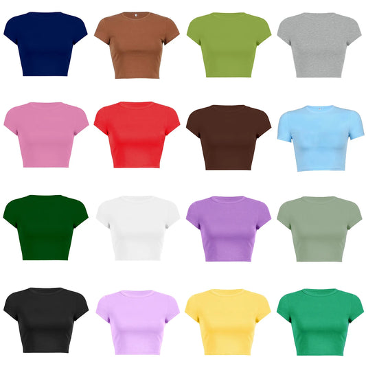 Short Sleeve Style Summer Crop Top
