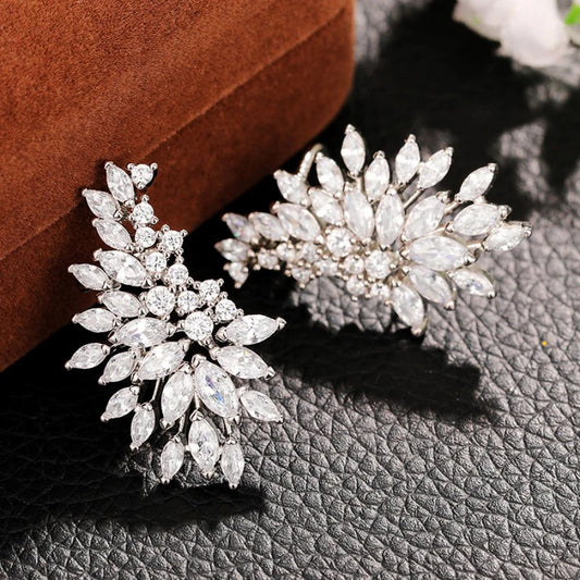 Full Paved Dazzling Crystal Zirconia Earrings