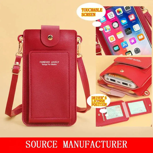 Women Leather Crossbody Phone Bag