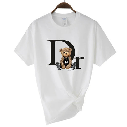 Luxury Bear Print Women T-shirt