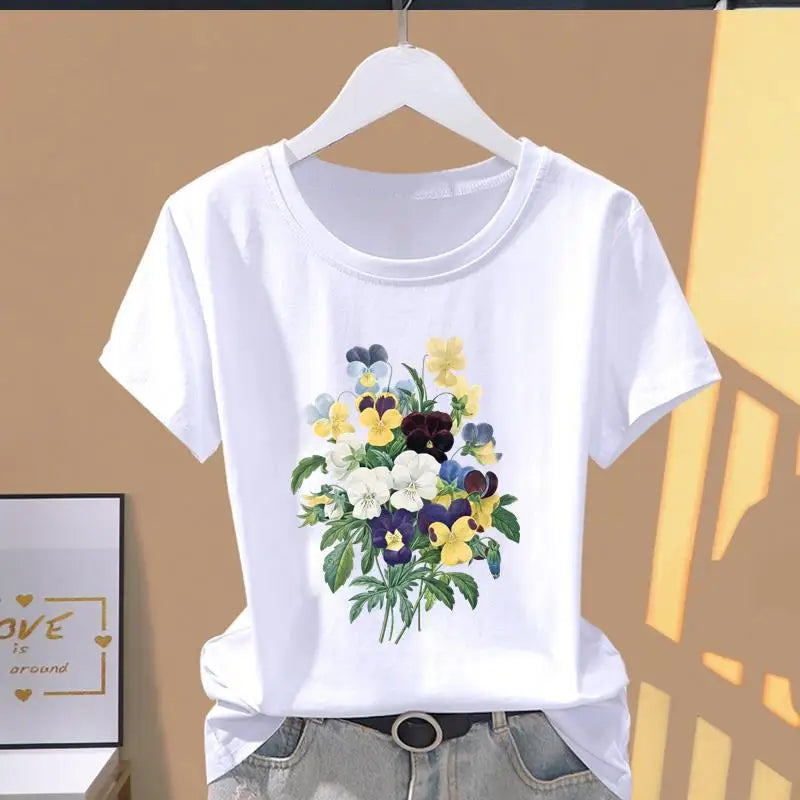 Modal Women Print Oversized T Shirt