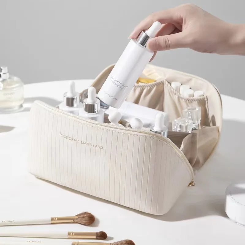 Luxury Leather Portable Makeup Bag