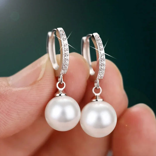 Pearl Earrings Natural Freshwater Pearl Silver